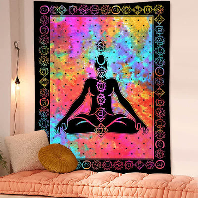 Meditation Vintage Wall Hanging Tapestry