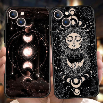 Olivenorma iPhone 13/14/15 Cute Sun Moon Design Phone Case