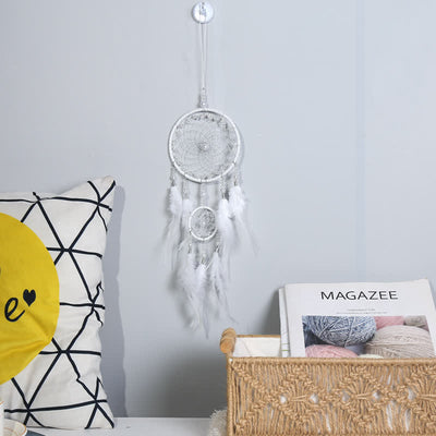 Blue Feather Pearl Wind Chime Dream Catcher