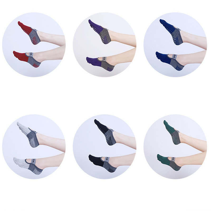 Olivenorma Non-Slip Five Toe Fitness Pilates Yoga Socks