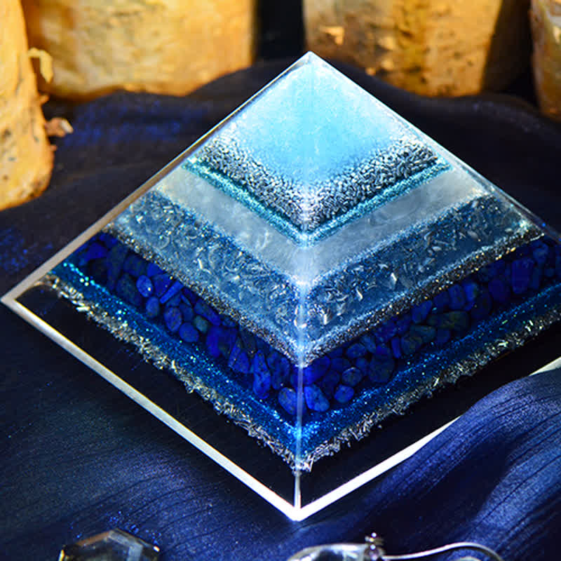 Olivenorma "Keep Peace" Lapis Lazuli Orgone Pyramid