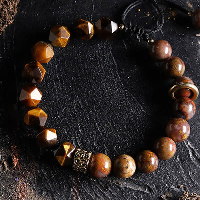 Olivenorma "Gods" Natural Crystal Beaded Bracelet