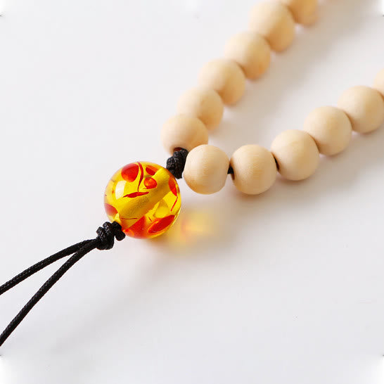 Olivenorma Natural Crystal String Handmade Wooden Beads Phone Strap