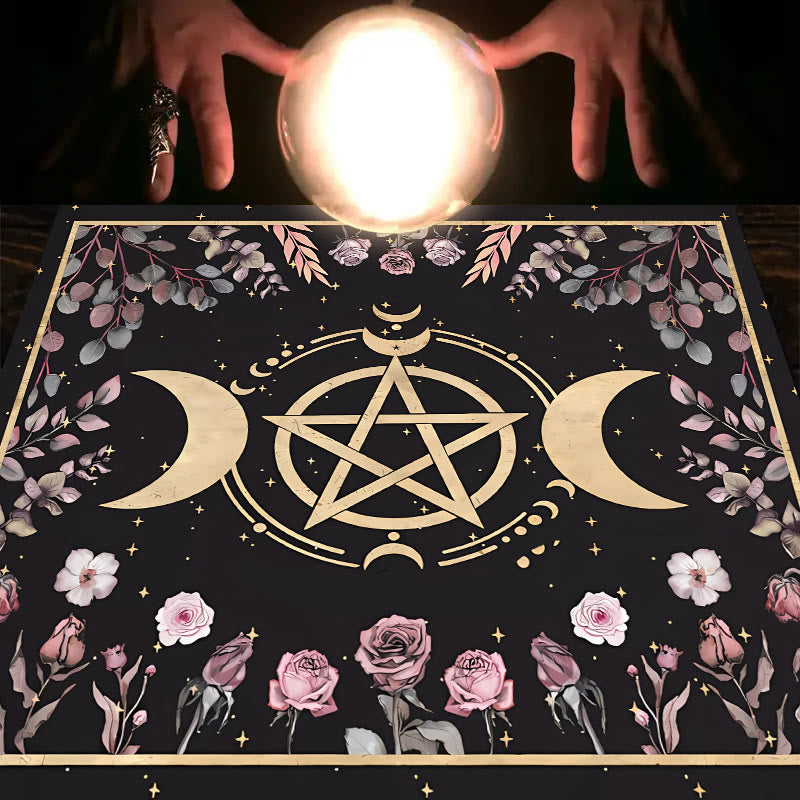 Olivenorma Triple Goddess Moon Symbol Divination Tarot Tablecloth