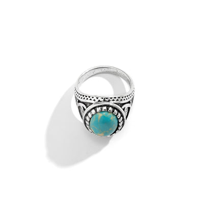 Olivenorma Turquoise Men's Silver Ring