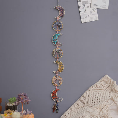 Olivenorma Chakra Stone Wrap Tree Of Life Wind Chime