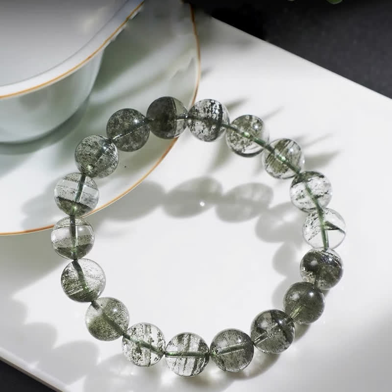 Olivenorma 7A Green Phantom Quartz Beaded Bracelet