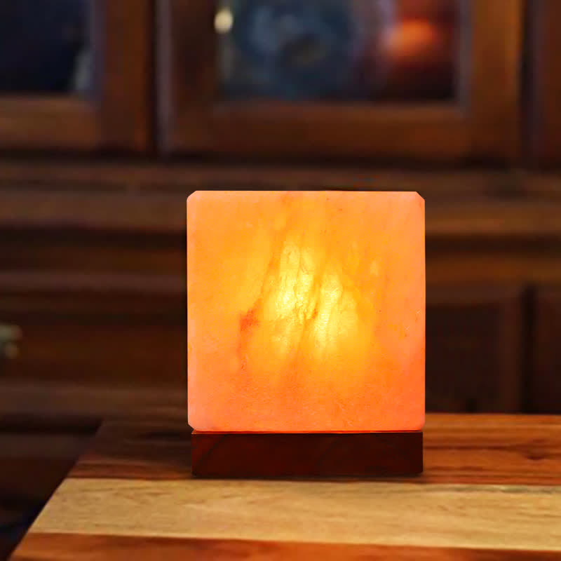 Olivenorma Square Shape Himalayan Pink Salt Lamp