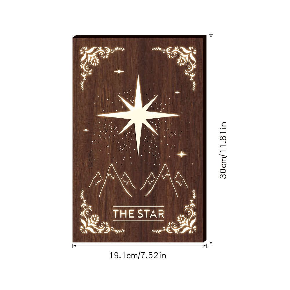 Olivenorma "THE STAR" Wooden Hill Starry Sky Lamp Decoration