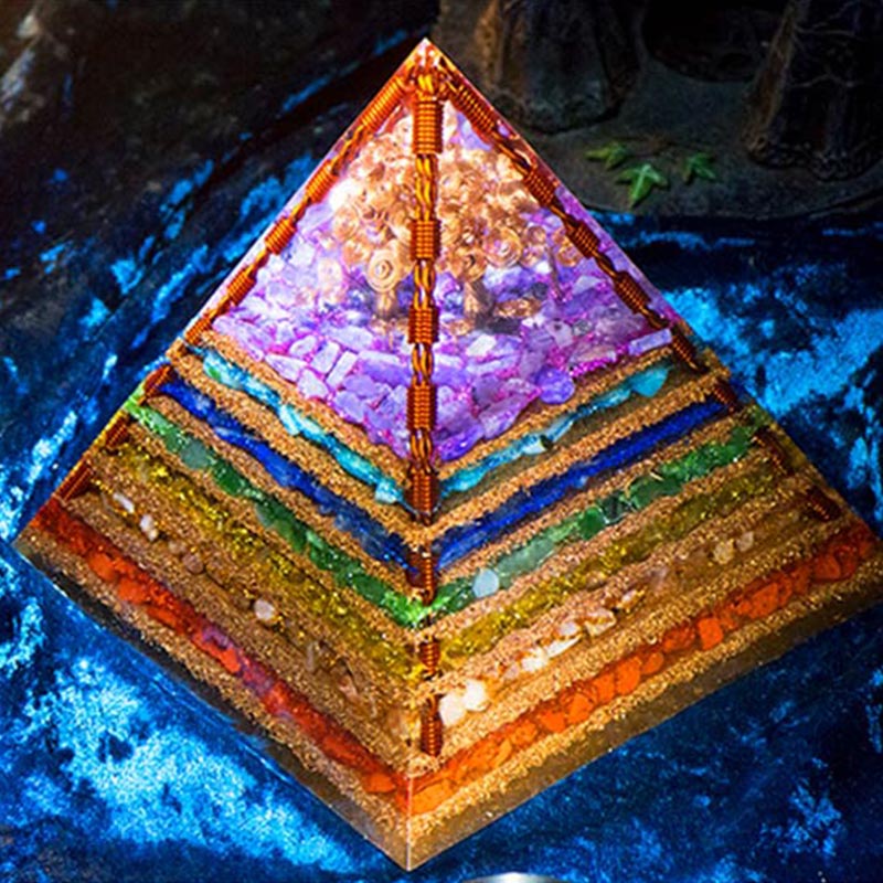 Olivenorma Chakra Tree Of Life Orgone Pyramid