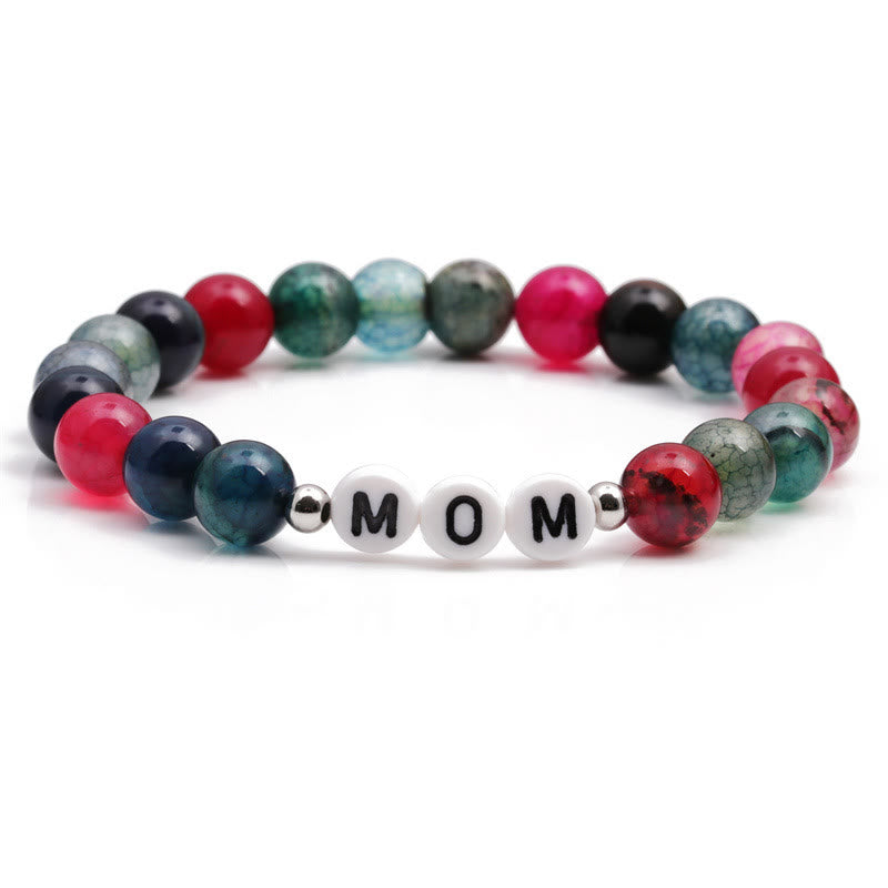 Olivenorma "MAMA" Colored Turquoise Beaded Bracelet