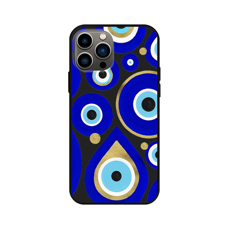 Olivenorma Blue Evil Eye Hamsa Phone Case for iPhone 13/14/15