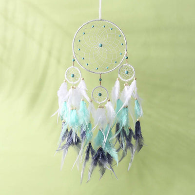 Olivenorma Indian Style Three Ring Feather Dream Catcher