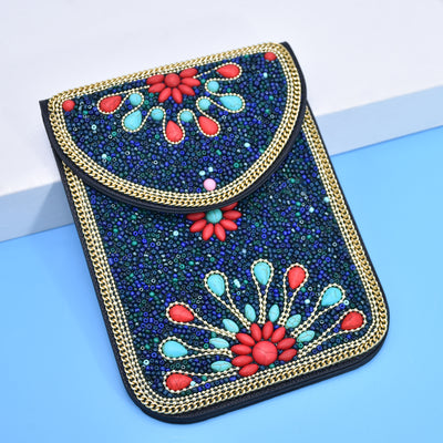 Olivenorma Ethnic Style Beaded Crossbody Mobile Phone Bag