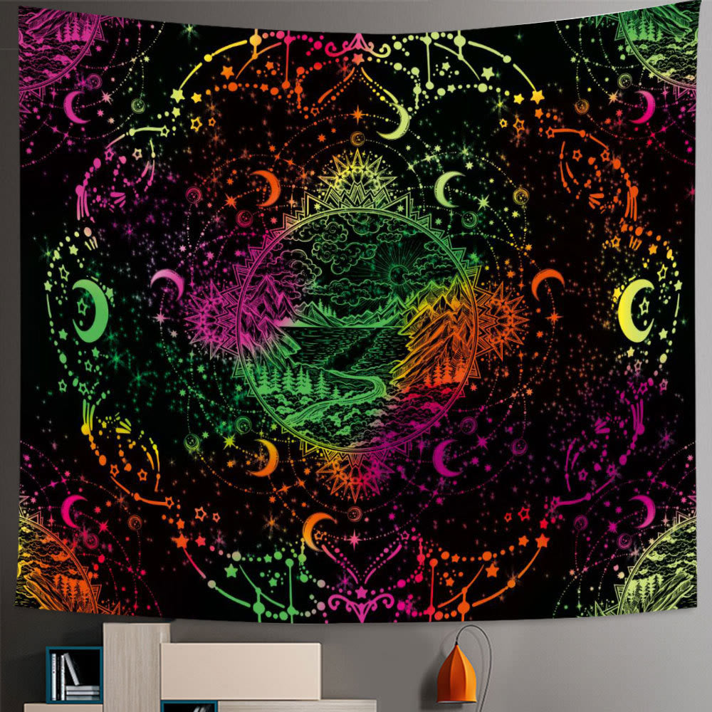 Olivenorma Seven Chakra Tree Of Life Boho Mandala Tapestry