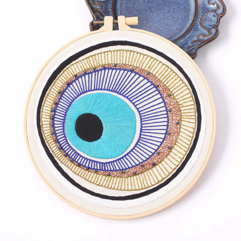 Olivenorma Evil Eye Hand Embroidery Semi Finished Material Decoration