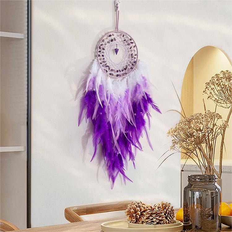 Olivenorma Amethyst Gravel Pendulum Pendant Purple Dream Catcher