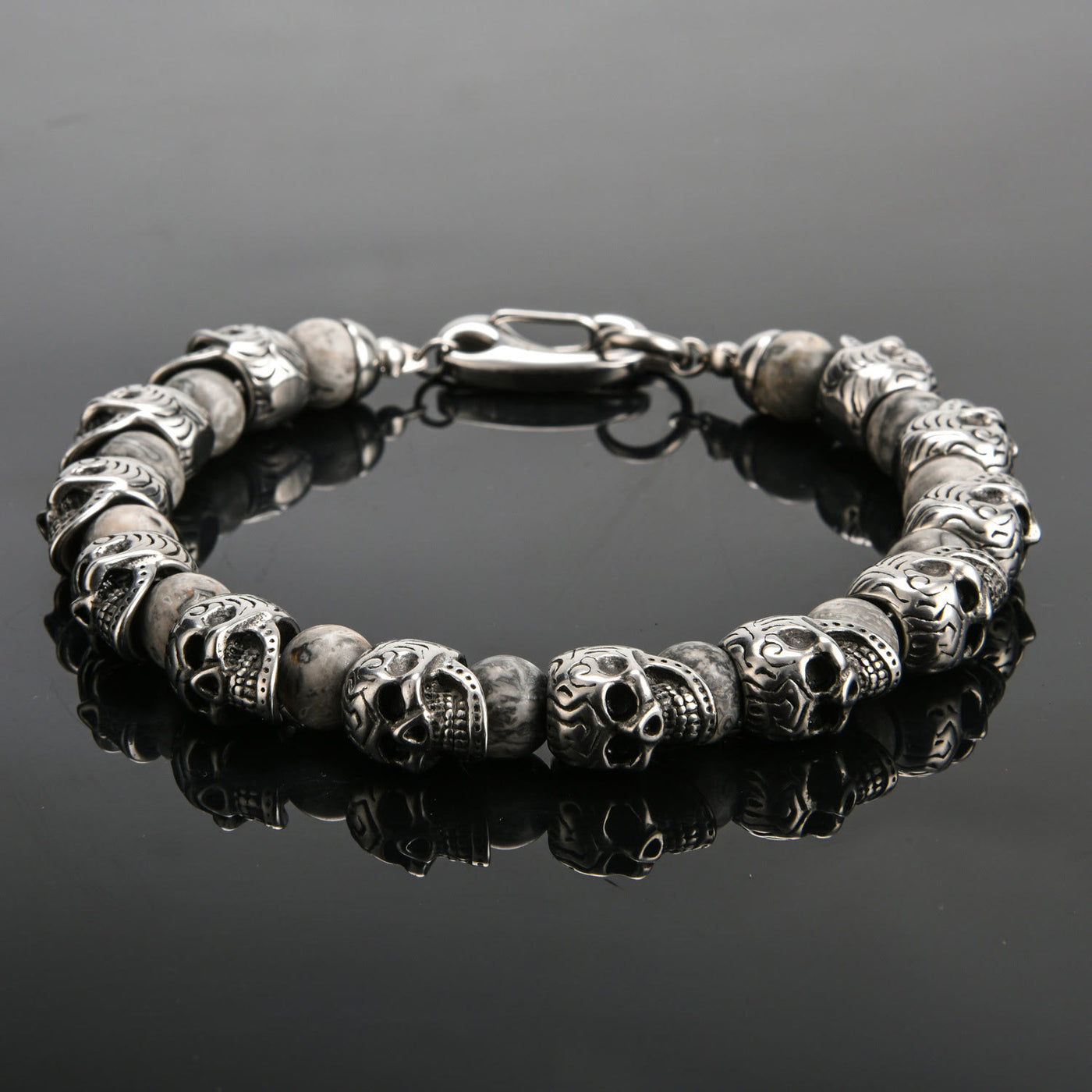 Olivenorma Natural Tiger Eye Handmade Stainless Steel Bracelet