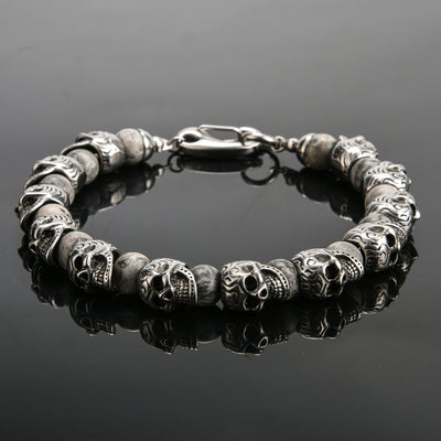 Olivenorma Natural Tiger Eye Handmade Stainless Steel Bracelet