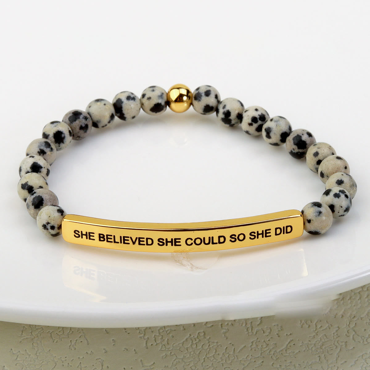 Olivenorma SHE BELIEVED SHE COULD SO SHE DID Engraving Bracelet