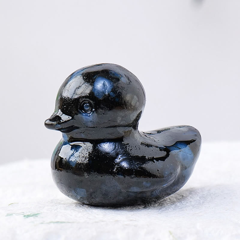 Olivenorma 1.2Inch Quartz Crystal Duck Carving Gemstone Decoration