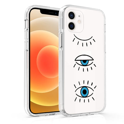 Olivenorma iPhone 13/14/15 Funny Evil Eye Clear Phone Case