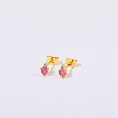 Olivenorma Raindrop Birthstone Stud Earrings