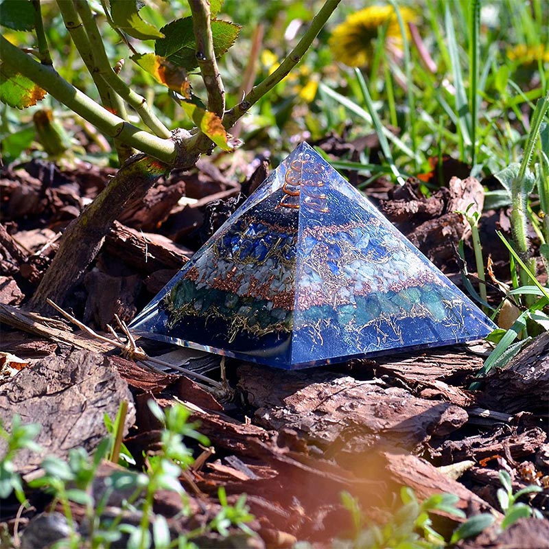 Olivenorma mazonite With Green Jade Orgone Pyramid