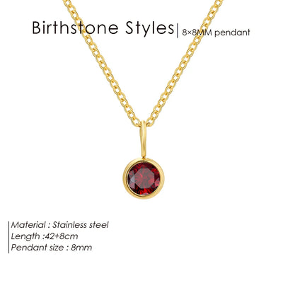 Olivenorma Constellation 8mm Birthstone Pendant Necklace