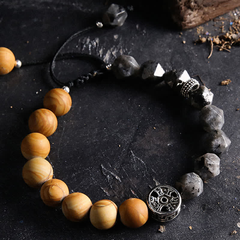 Olivenorma "Gods" Natural Crystal Beaded Bracelet