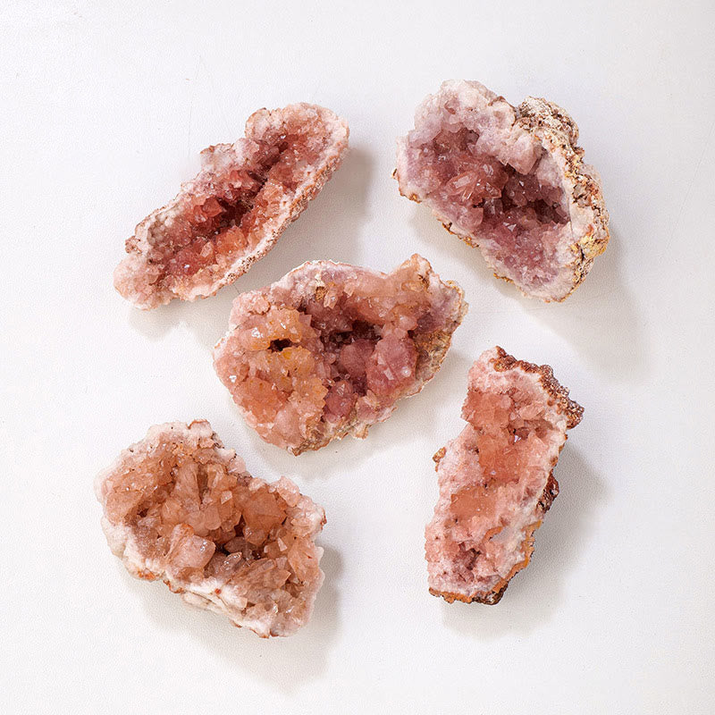 Olivenorma Argentina Rose Quartz Geode Natural Stone