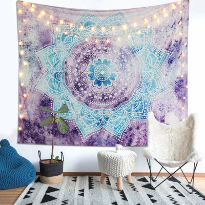 Olivenorma Mandala Purple Blue Wall Hanging Decor Tapestry