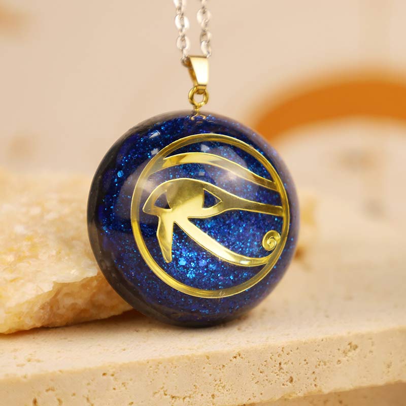 Olivenorma Lapis Lazuli Eye Of Harus Protection Necklace