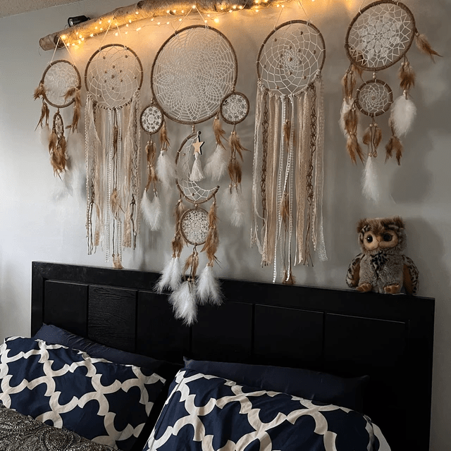 Olivenorma Set Of 5 Feather Moon And Stars Dream Catcher