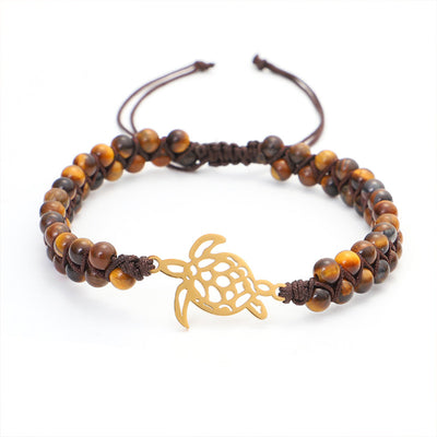 Natural Stone Turtle Bracelet