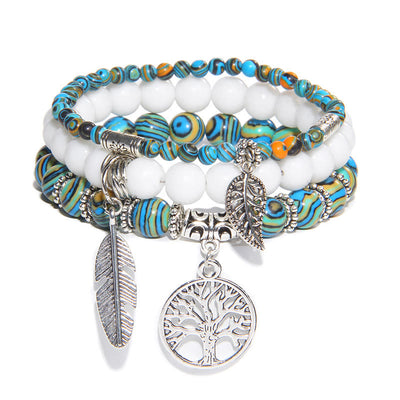 Olivenorma "Nature's Healing Moments" Tree Of Life 3 Pieces Bracelet Set