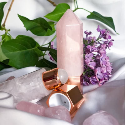 olivenorma Rose Quartz Energy Essential Oil Crystal Wands