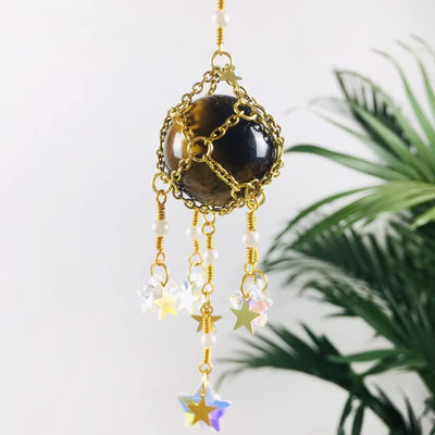 Olivenorma Natural Crystal Original Stone Hanging Pendant Wind Chime