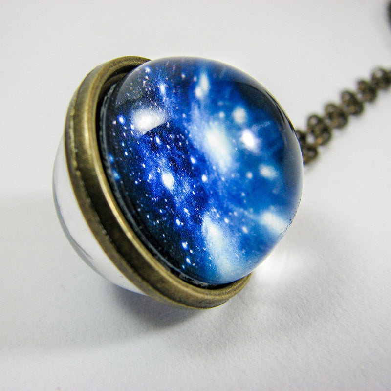 Nebula Pleiades Star Cluster Galaxy Glass Necklace