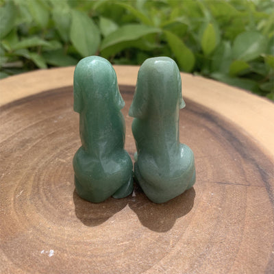 Olivenorma Green Aventurine Dog Stone Carving Gemstone Decoration