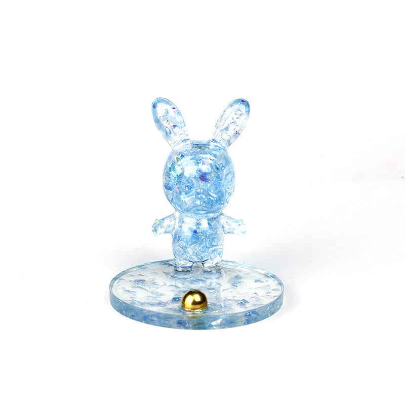 Olivenorma Natural Crystal Gravel Epoxy Rabbit Mobile Phone Holder