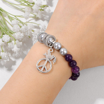 Olivenorma "Embrace Peace" - Peace Dove Crystal Bracelet