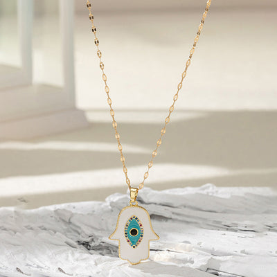 Olivenorma Fatima Cross Zircon Amulet Necklace