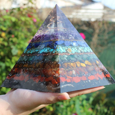 Olivenorma Natural Chakra Peaceful Orgone Pyramid