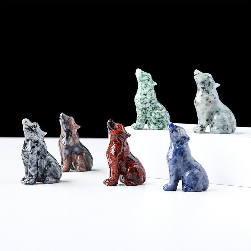 Olivenorma Natural Crystal Little Wolf Boy Gemstone Decoration - image 32