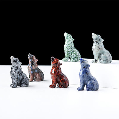 Olivenorma Natural Crystal Little Wolf Boy Gemstone Decoration - image 32