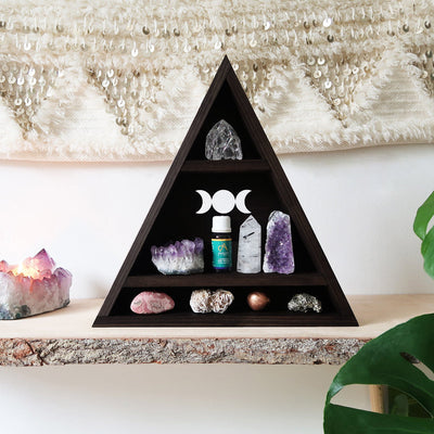 Olivenorma Sun Moon Triangle Crystal Display Shelf