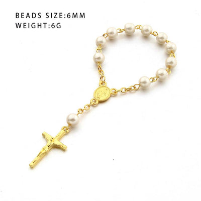 Olivenorma Pearl Heart Cross Bracelet