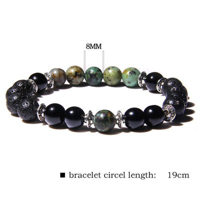 Olivenorma Natural Cat's Eye Stone Beads Men Bracelet