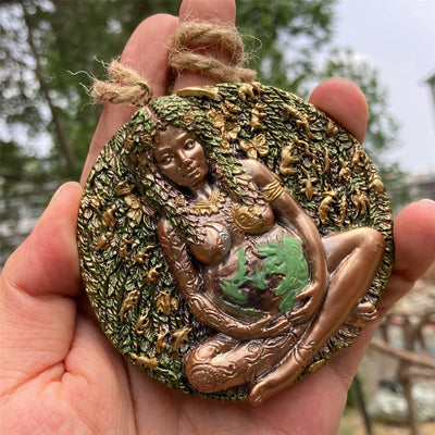 Olivenorma Statue Of Goddess Gaia Pendant Resin Decorations Wall Decor